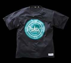 ［MENS］サークルロゴプリントTシャツ/ブラック