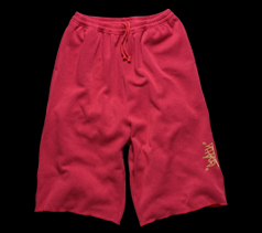 ［LADIES］通気コントロール八分丈スウェットパンツ/レッド