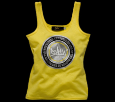 ［LADIES］サークルロゴプリントタンクトップ/Lイエロー