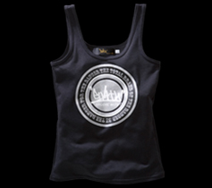 ［LADIES］サークルロゴプリントタンクトップ/ブラック