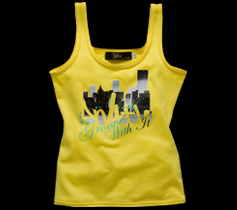 ［LADIES］CITYプリントタンクトップ/レモンイエロー