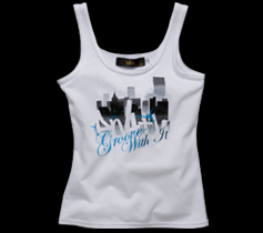 ［LADIES］CITYプリントタンクトップ/ホワイト