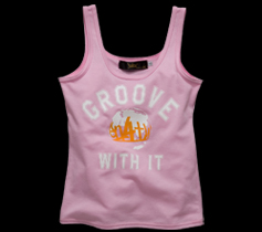 ［LADIES］アースプリントタンクトップ/ピンク