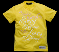 ［LADIES］メッセージプリント・チビTシャツ/レモンイエロー