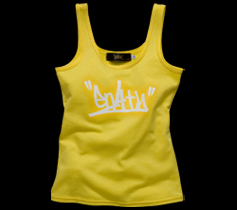 ［LADIES］ネオンロゴプリントタンクトップ/Lイエロー