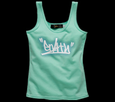 ［LADIES］ネオンロゴプリントタンクトップ/Aグリーン