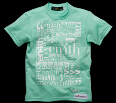 ［LADIES］ランダムロゴプリント・チビTシャツ/Aグリーン