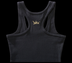 ［LADIES］リブタンクトップ/ブラック