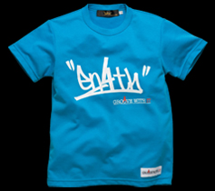 ［LADIES］タギングロゴプリント・チビTシャツ/ターコイズ