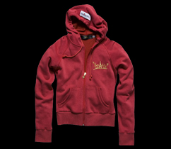 ［LADIES］通気コントロール薄手ショートZIPパーカー/レッド